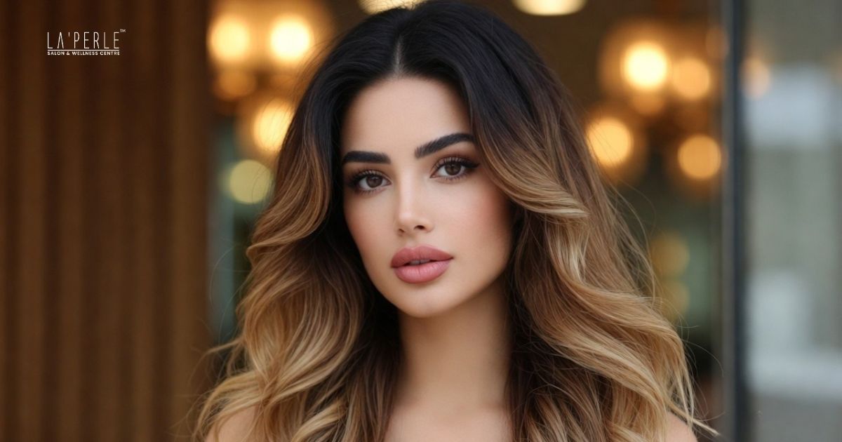 Hair coloring process in professional salon